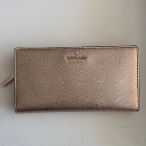 Kate Spade Rose Gold Metallic Wallet
